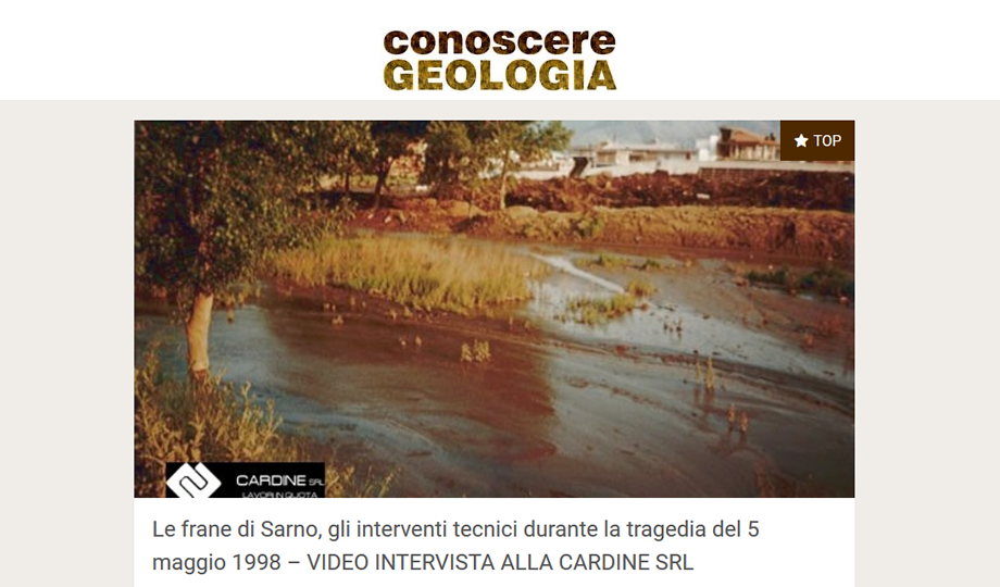 Conoscere Geologia “Le frane di Sarno, gli interventi tecnici durante la tragedia del 5 maggio 1998”