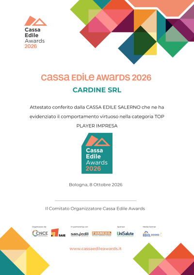ATTESTATO CASSA EDILE AWARDS 2026 CARDINE SRL CATEGORIA TOP PLAYER IMPRESA (1)-1